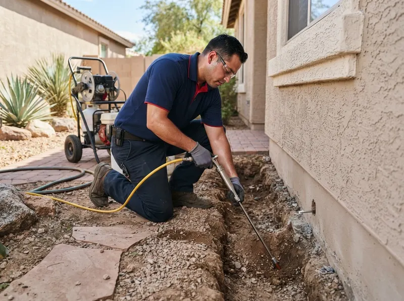Subterranean Termite Liquid Trenching & Void Injection in Glendale, AZ